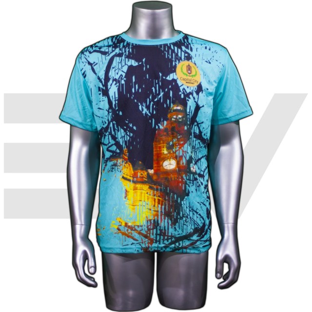 City Capital Blue Open Sleeve Shirt-min